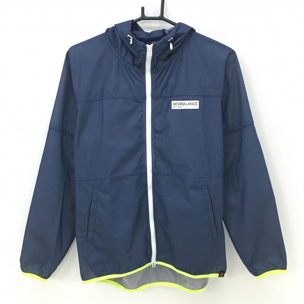 美品】ニューバランスゴルフ ジップパーカー ネイビー×白