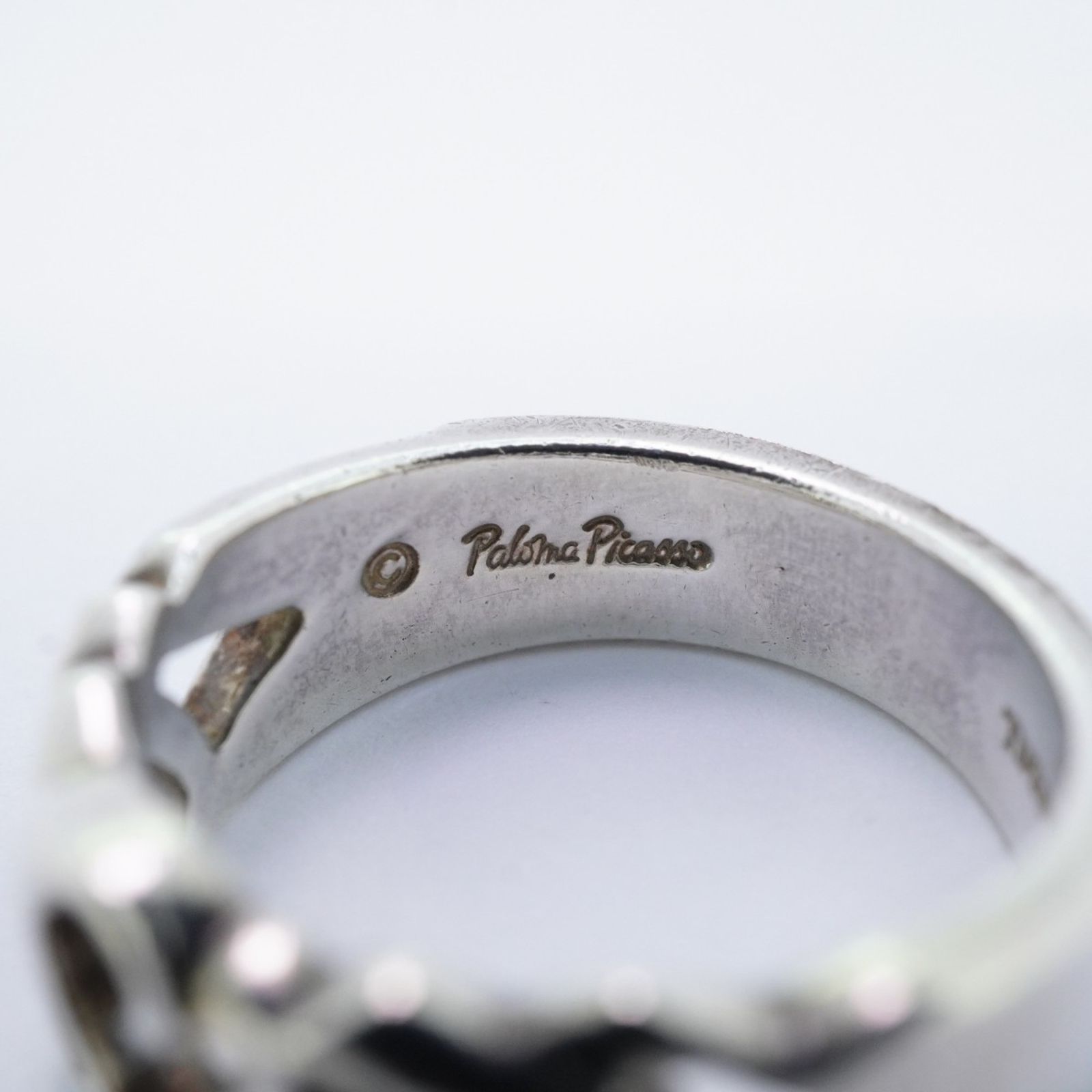 美品 ティファニー リング ラビングハート トリプル シルバー 925 14号 TIFFANY&Co.】ティファニー トリプルラビングハート パロマ