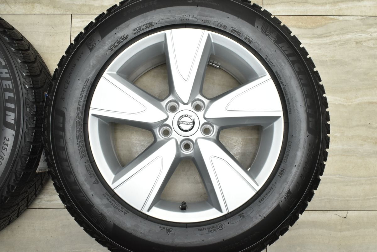 【美品 バリ溝】ボルボ XC40 純正 17in 7.5J +50.5 PCD108 ミシュラン X-ICE SNOW SUV 235/60R17 品番:31680565 スタッドレス 即納可能