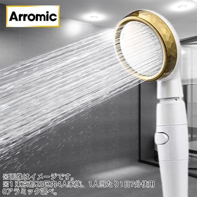 新品未使用】Arromic アラミック シルキー ナノバブルシャワー プレミアム 3D シャワーヘッド シャンパン ミスト ヘアケア お肌にうるおい  節水 家庭用 本体 JSNB2 - メルカリ