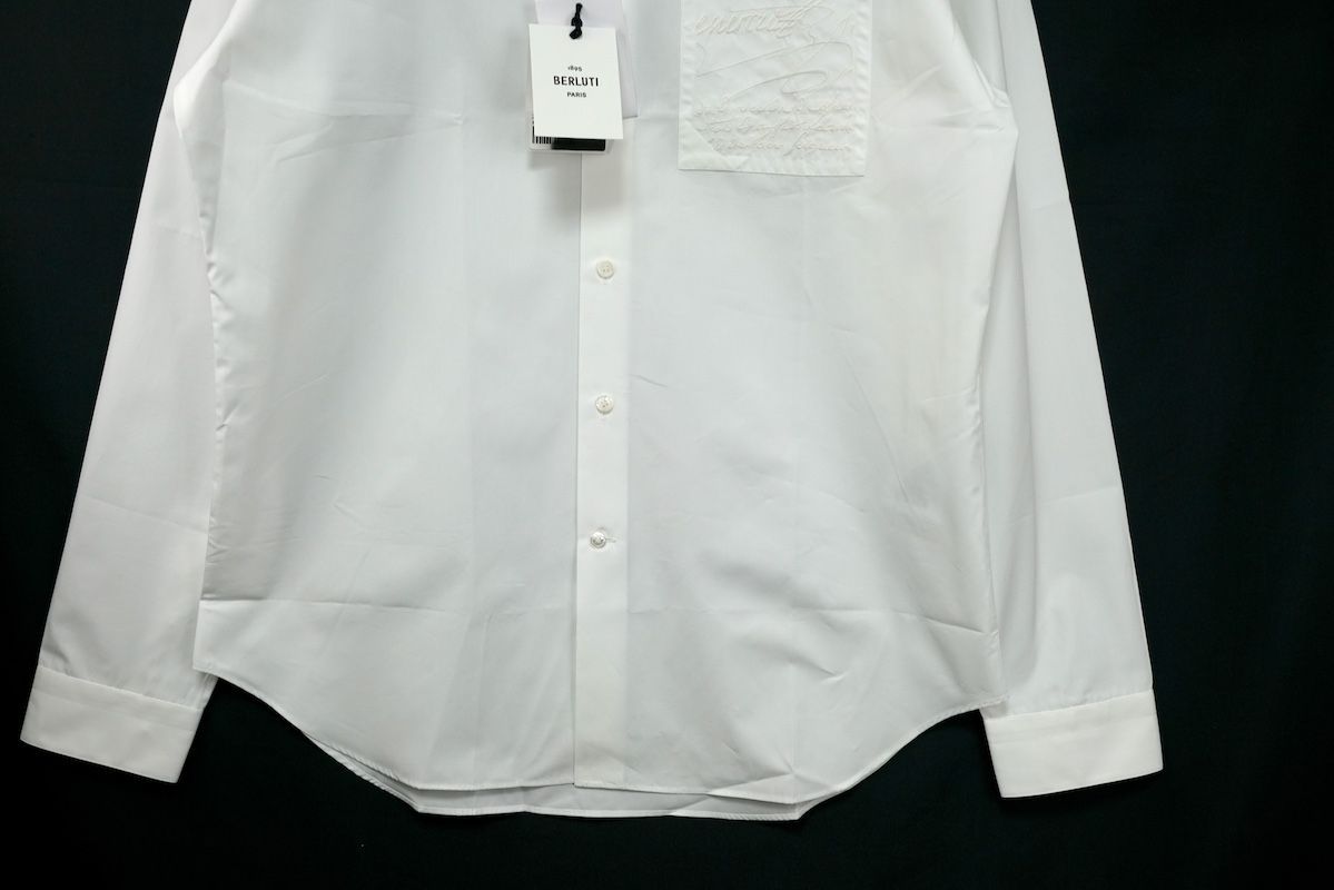 BERLUTI ベルルッティ 1895 PARIS Poplin Shirt Embroidered