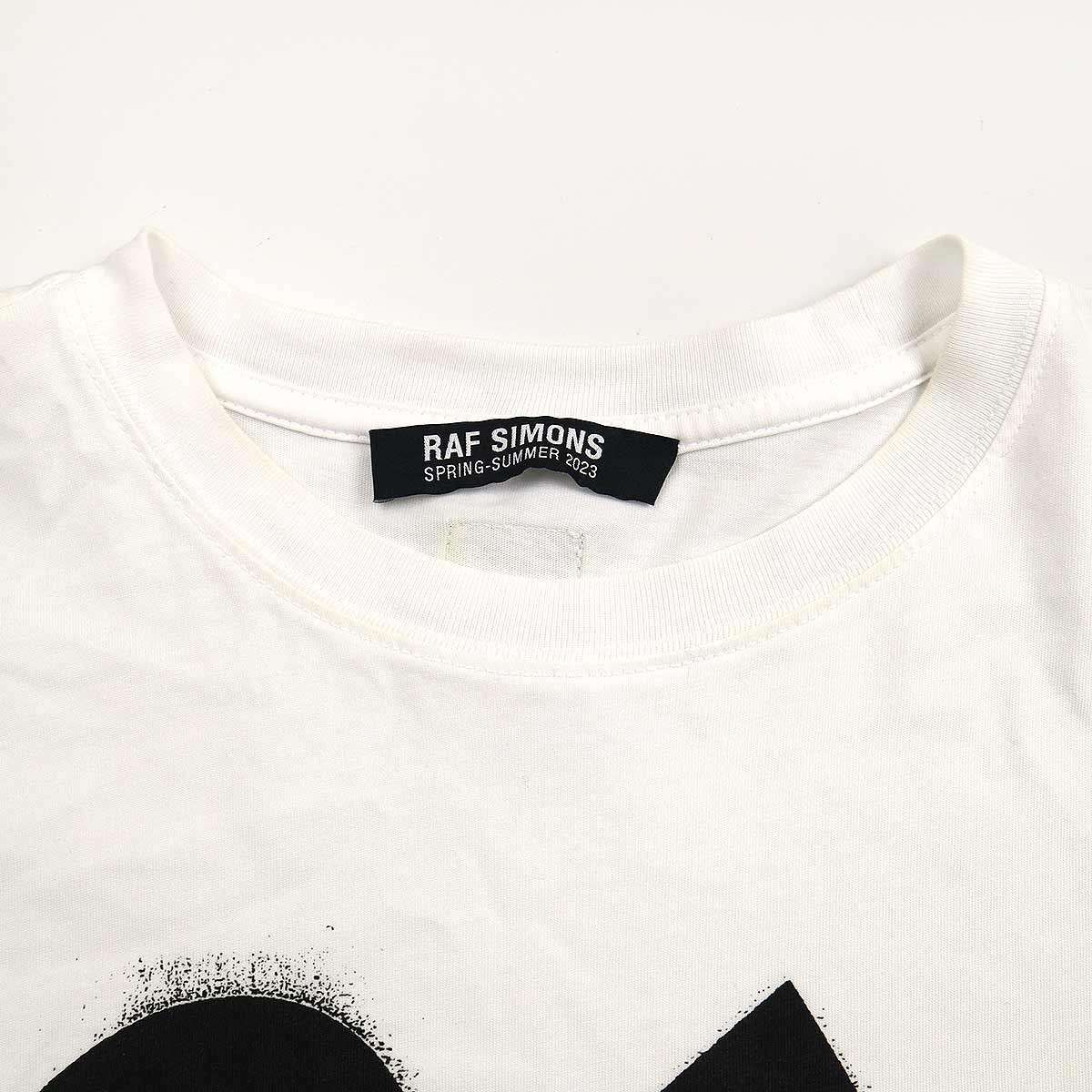 RAF SIMONS ラフシモンズ 23SS RロゴプリントTシャツ 231-120 ホワイト