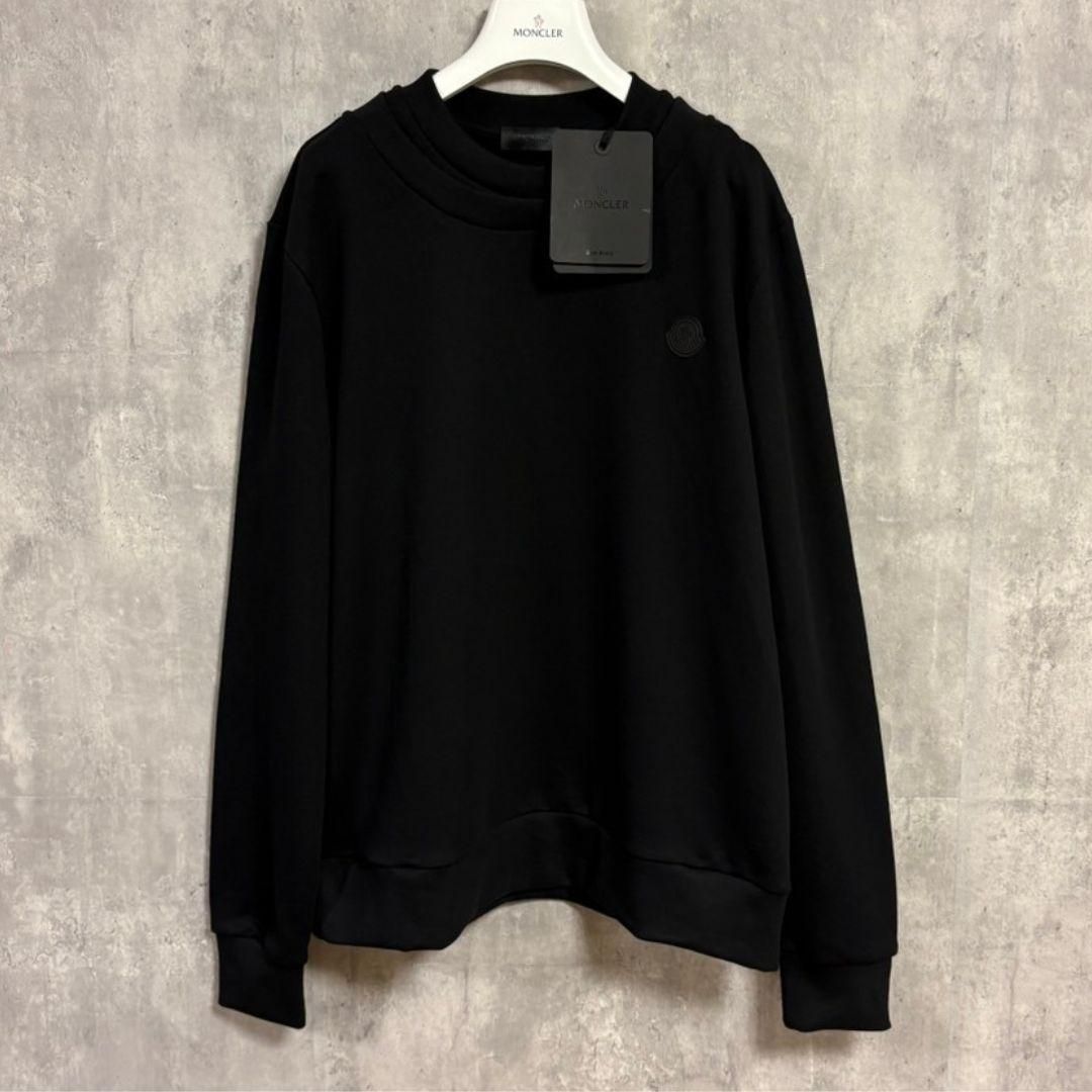 新品未使用品☆MONCLER ダブルネックデザイン スウェット S Black 定価11万円！！☆新品未使用タグ付き☆ MONCLER Double Neck Patch