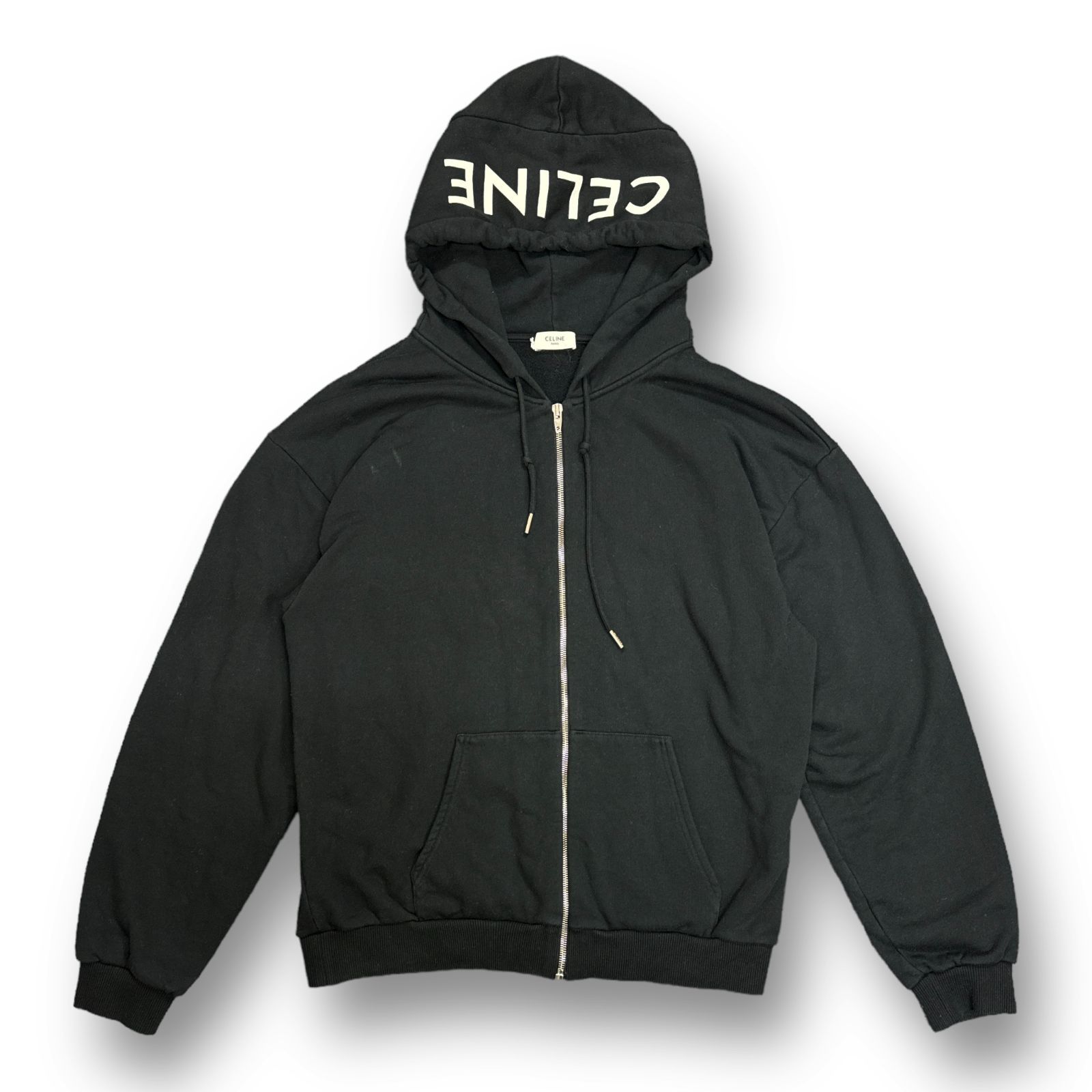 国内正規 美品 CELINE 22SS ジップ フーディ パーカー 2Y497670Q 