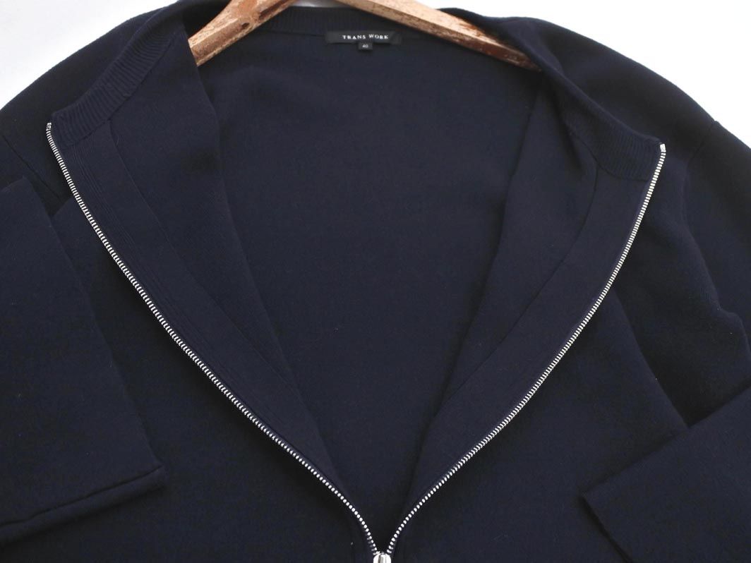 TRANS WORK - ★TRANS WORK★ カーディガン　定価25300円 TRANS WORK トランスワーク ジップアップ カーディガン size40