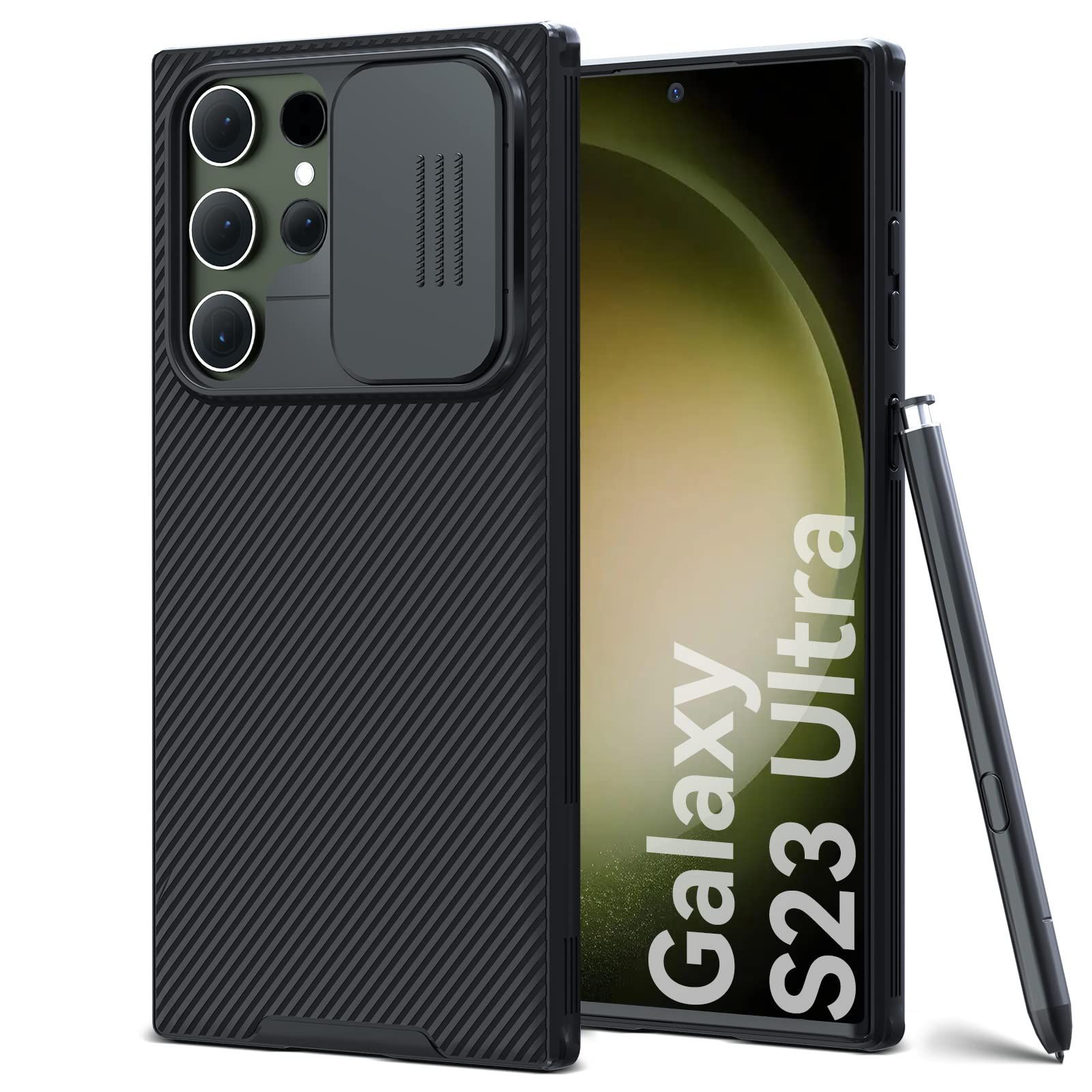 Galaxy S23 Ultra ケース　カメラレンズ保護 スライド式