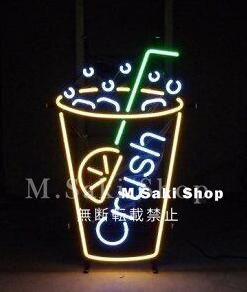 ネオンサイン (CRUSH)  NEON SIGN クラッシュ ドリンク 飲み物 ジュース ネオン管 ネオン看板 ネオン管 照明 おしゃれ ネオンサイン ネオン管 ネオン看板 オーダーメイド オーダー BAR 喫茶 カフェ