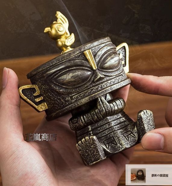 香炉 三星堆 銅人 置物 鑑賞 セラミック製 工芸品 美術品 新品未