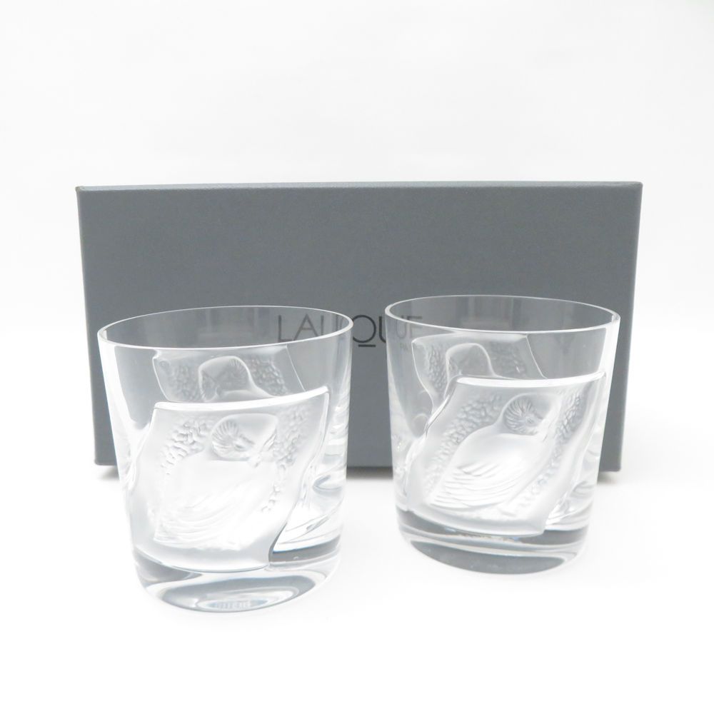 LALIQUE ラリック ユロット サケタンブラー 2点 ペア フクロウ 梟 ショットグラス SC8718Q1