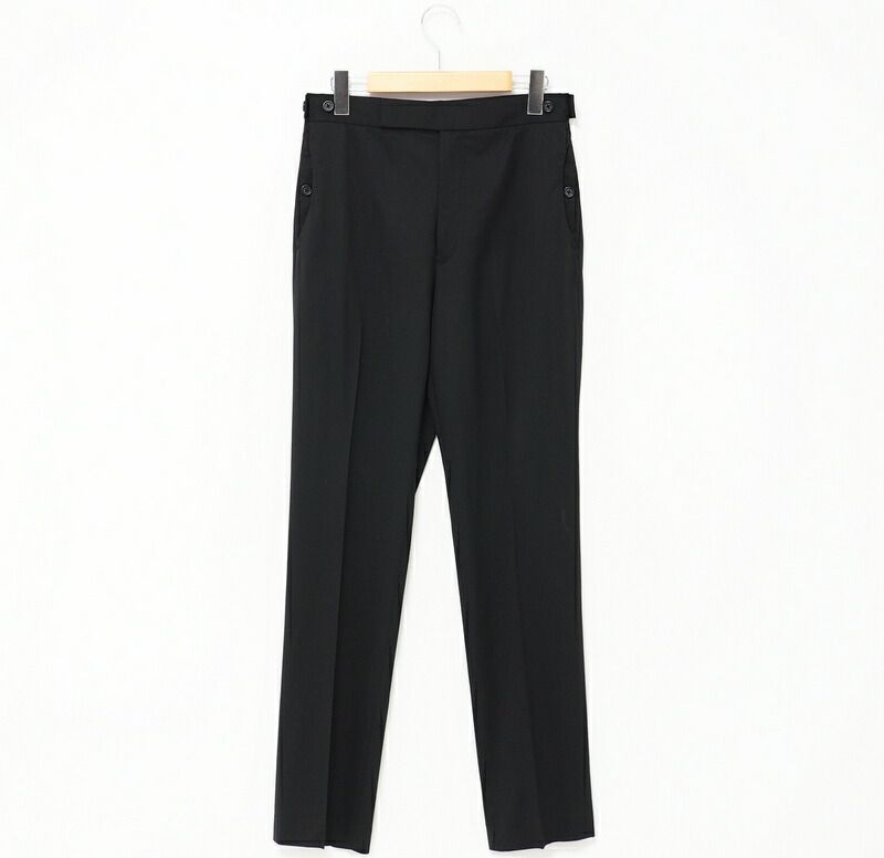 美品HELMUT LANG ヘルムートラング テーパードパンツ スラックス センタープレイスパンツ メンズ サイズ0 ウール ブラック ブランド古着【中古】20240402/GP5903