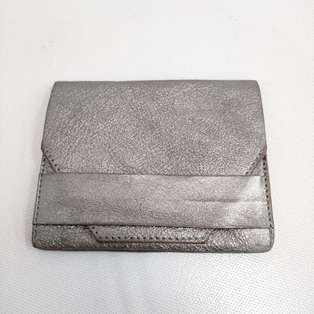 chi.wata】 small wallet(シルバー)コンパクト財布折り財布