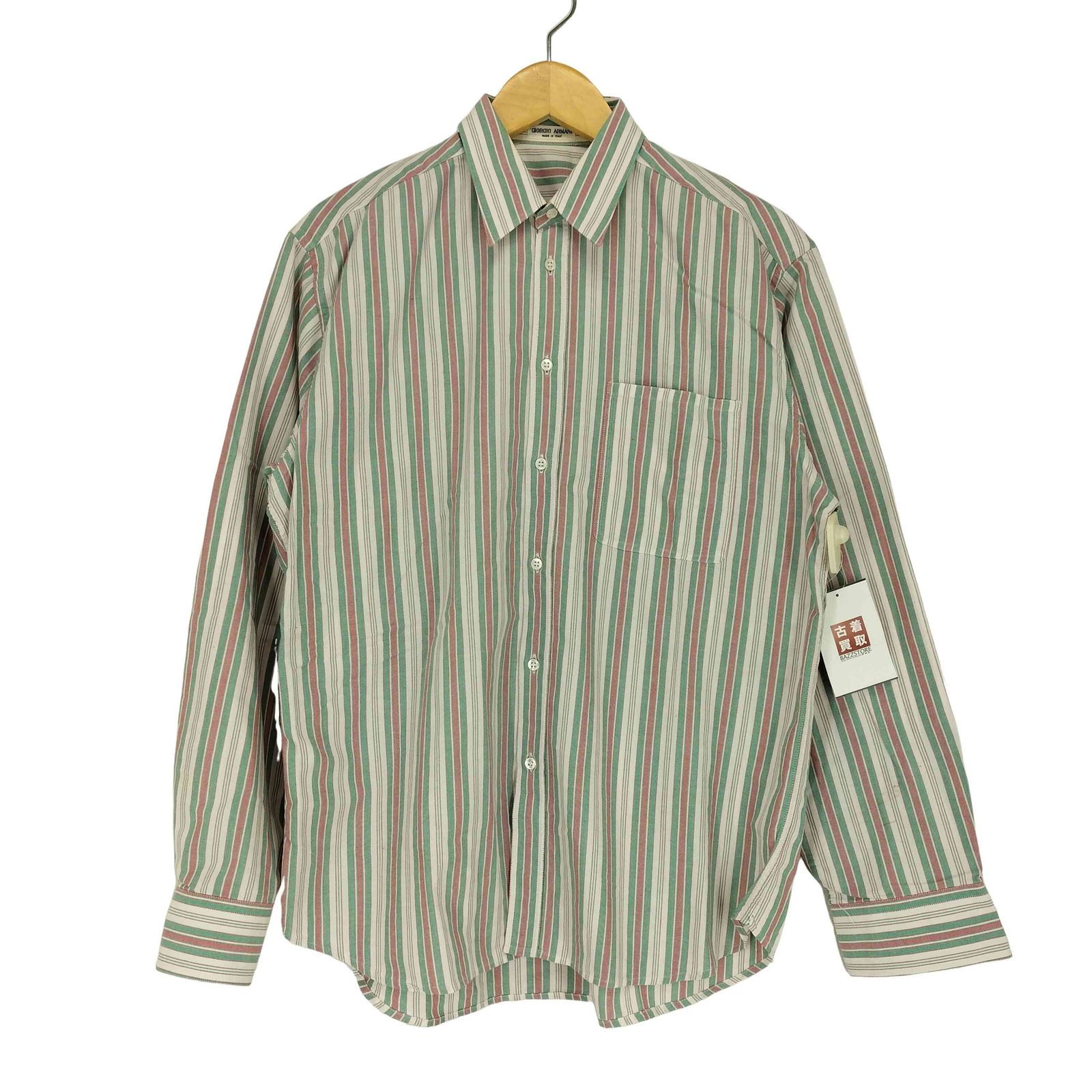 ジョルジオアルマーニ Giorgio Armani 80S～ ストライプシャツ MADE IN ITALY メンズ 表記無 