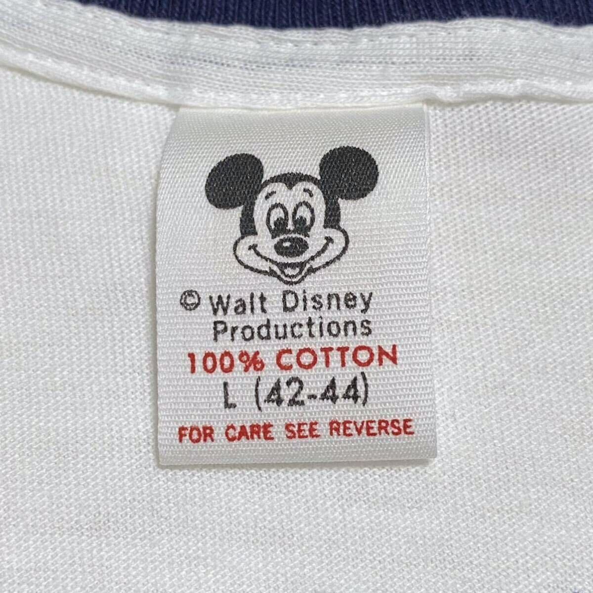 70s ビンテージ WALT DISNEY ミッキーマウス プリント リンガー T 