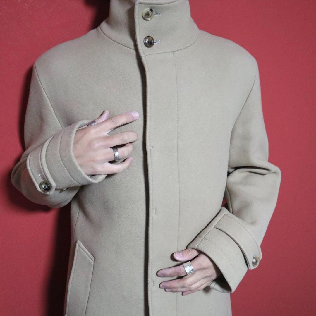 【極美品】junhashimoto 上質ウール100％ スタンドカラーコート 極美品】junhashimoto 上質ウール100％ スタンドカラーコート - メルカリ