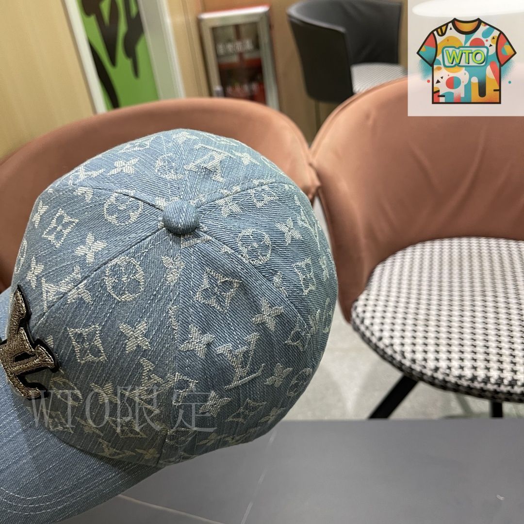 Louis Vuitton デニムベースボールキャップ LV（ルイ・ヴィトン） クラシックなデニム プレス ベースボール
