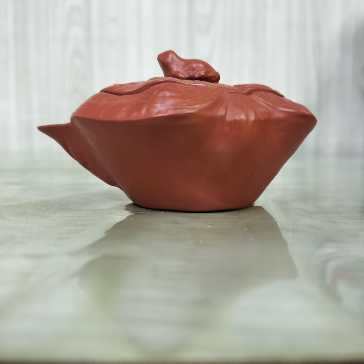 煎茶道 常滑焼 蓮に蛙 急須09 急須 宝瓶 常滑 木仙 蓮に蛙 茶器 煎茶道具 9.5x8x5.5cm 300056
