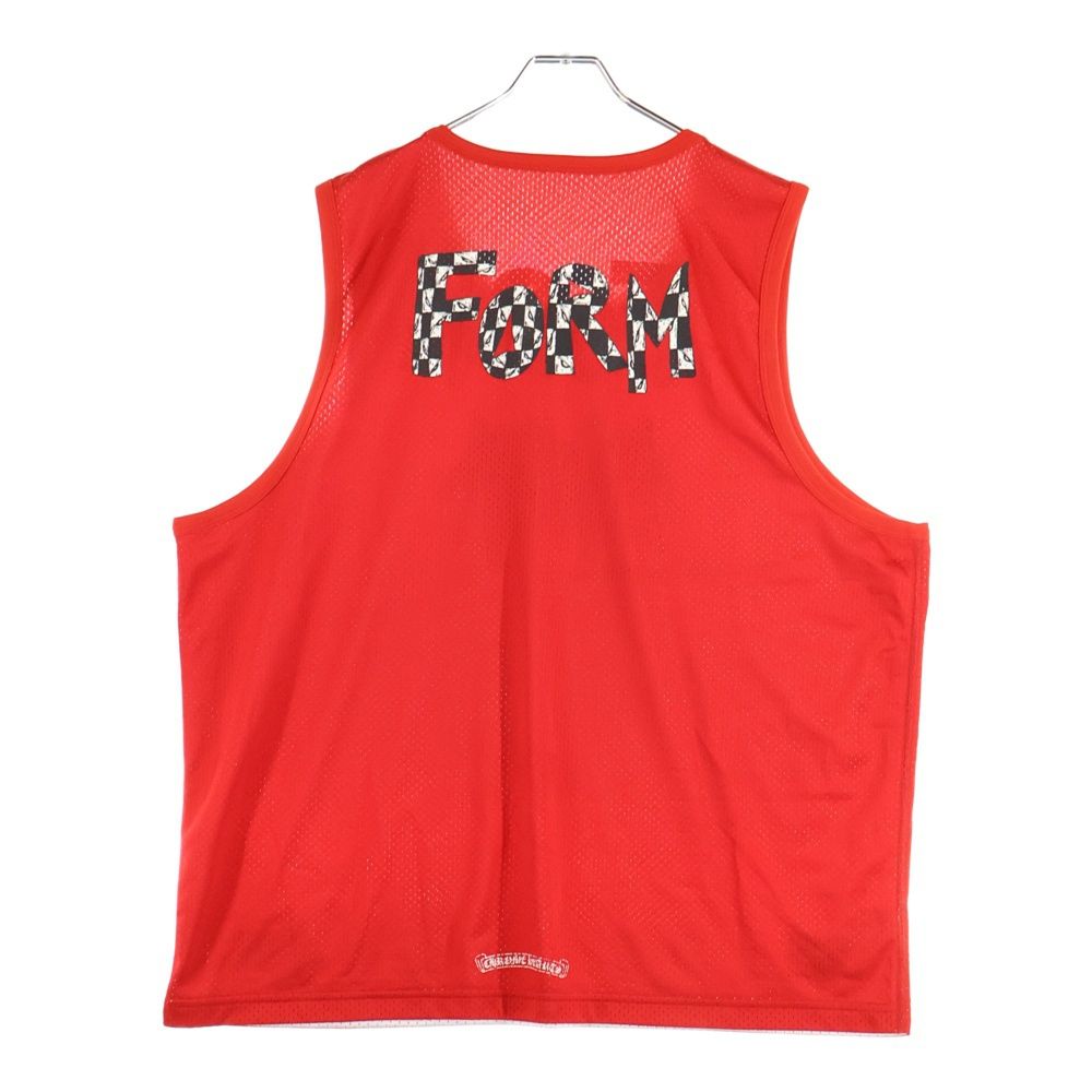 CHROME HEARTS クロムハーツ ×MATTY BOY MESH WARM UP JERSEY ×マッティボーイ リバーシブル CHロゴプリント メッシュタンクトップ ノースリーブ レッド