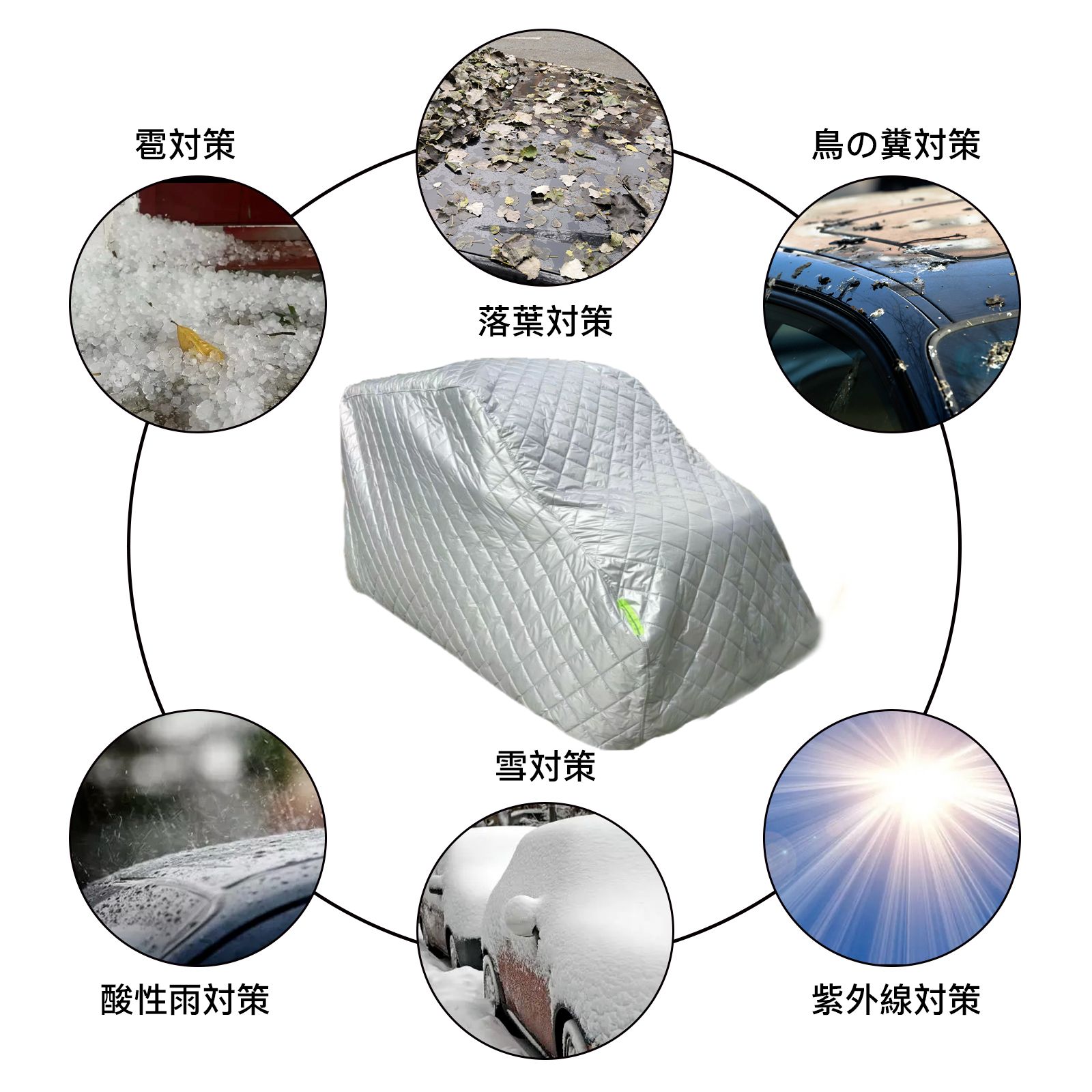 車 カバー ホンダ NBOX スズキ ジムニー jb64 jb74 スズキ ハスラー ダイハツ タント スズキ スペーシア 雹対策 中綿入り 車ボディカバー 凍結防止 防雪 防風 遮光断熱 四季兼用 傷防止 収納袋付き 中綿 厚モデルQS