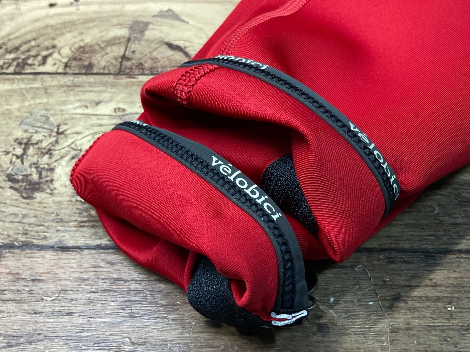 HM308 VELOBICI ヴェロビチ ZIP Thermal Legwarmers レッグウォーマー VELVET Red 赤 M