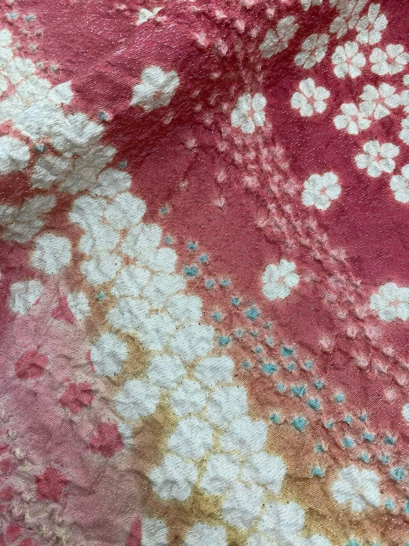 振袖 仮絵羽 滝泰 ふりおぼろ 相良刺繍 正絹 未仕立て品 八掛付き