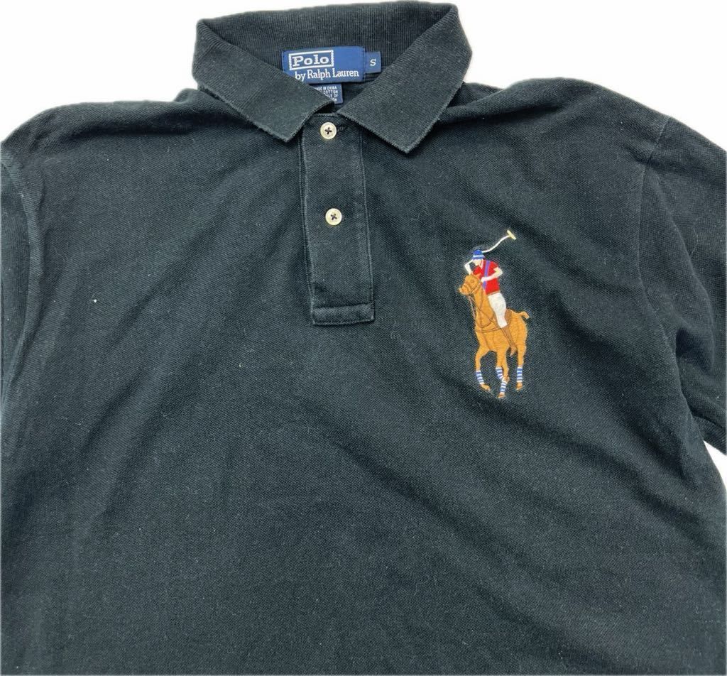 POLO RALPH LAUREN ☆ ビッグポニー カラー刺繍◎ ブラック ポロシャツ