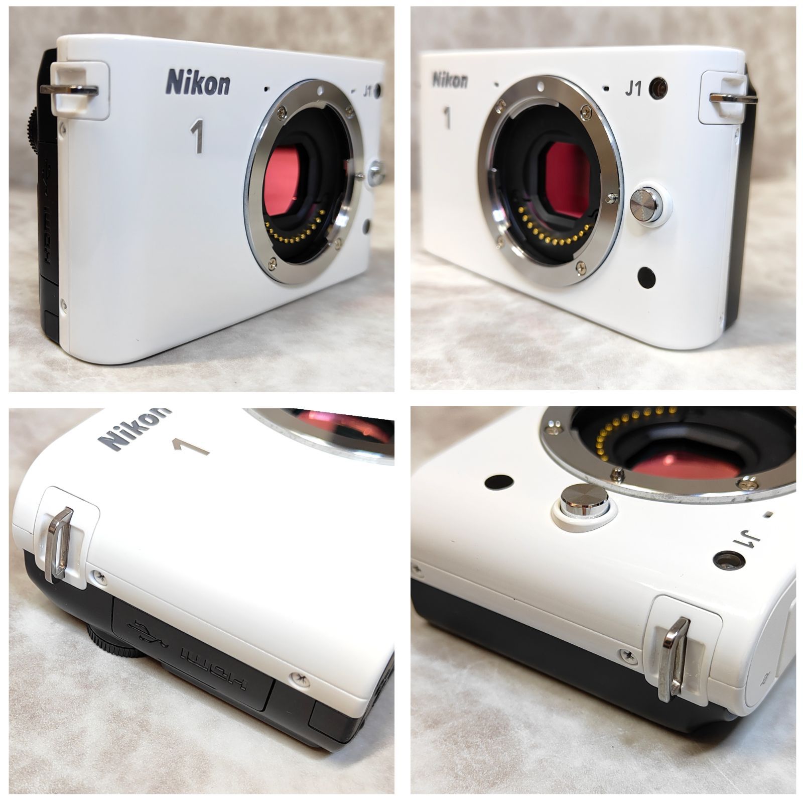 美品 完動品 新品充電器】ニコン Nikon 1 J1 ダブルズーム ホワイト 