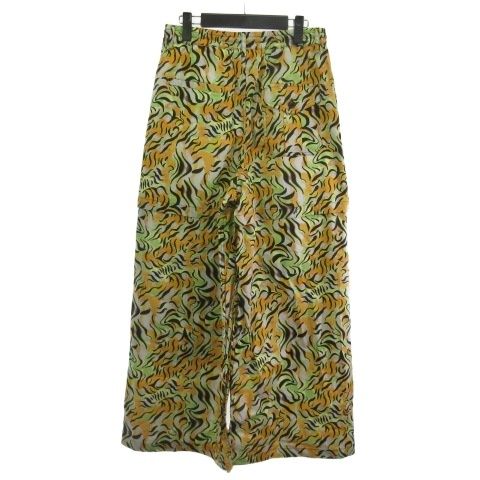 マルニ MARNI イージーパンツ 総柄 トラ柄 2WAY ハーフパンツ オレンジ 38