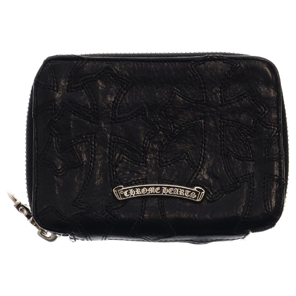 CHROME HEARTS (クロムハーツ) BABY BANK ROBBER バンクローバー セメタリーパッチラウンドジップ レザー 財布