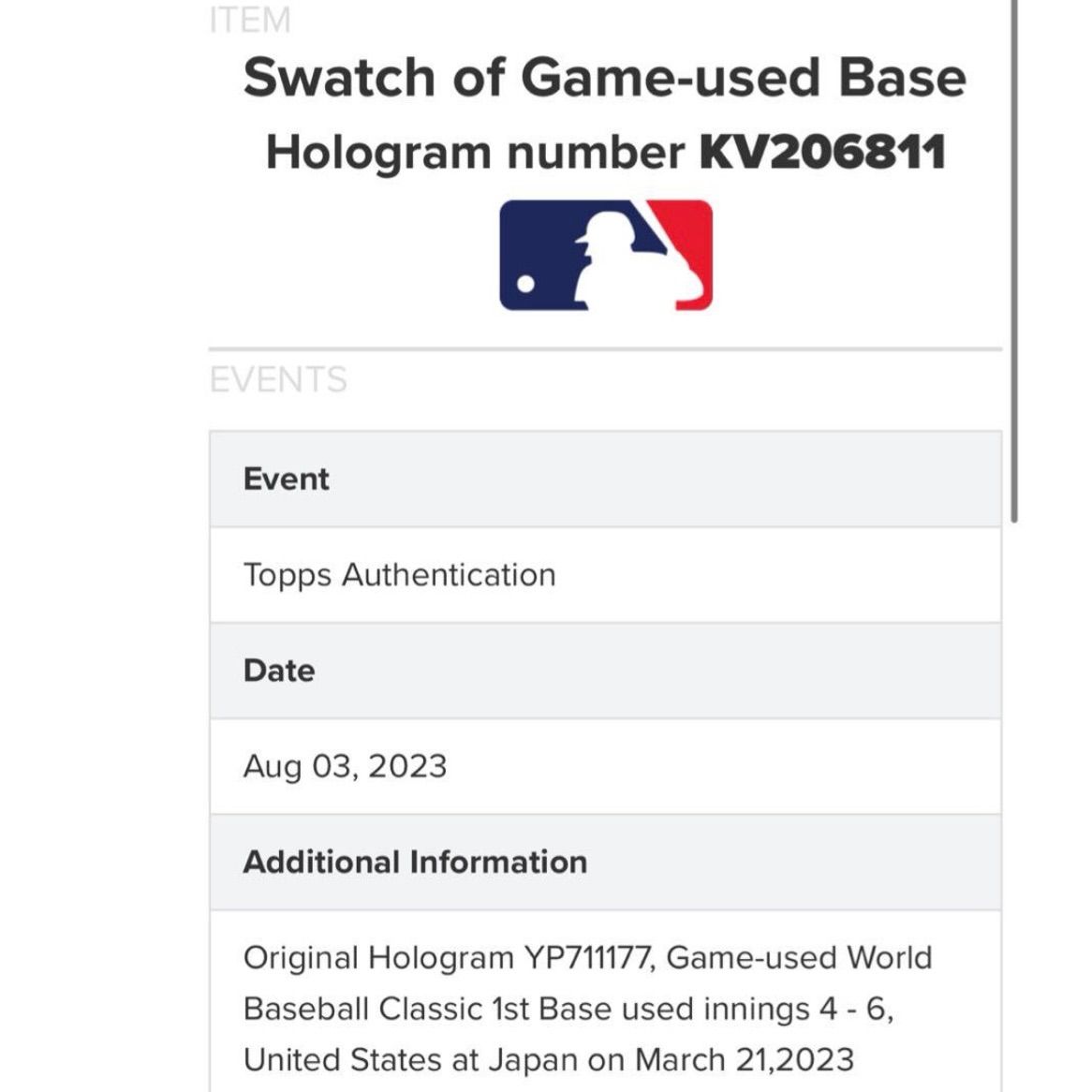 Topps Now 大谷翔平 2023年 決勝 実使用ベース 99枚限定 - メルカリ