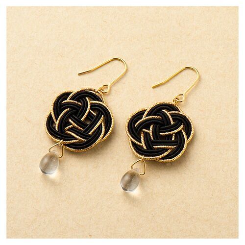 (まとめ）#エヌビー ピアス 水引ピアス 漆黒 2692005 【×3セット】
