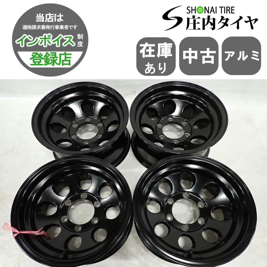 4本SET 会社宛 15×8J キャンアソシエイツ ジムライン アルミ 6穴 PCD 139.7mm -28 ランドクルーザープラド ハイラックス NO F3572