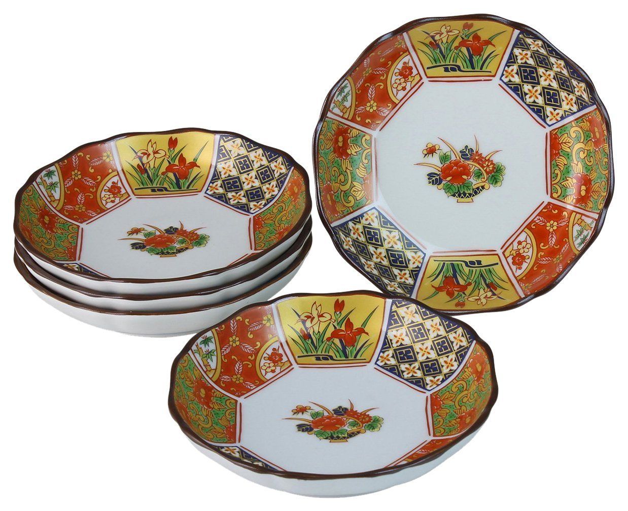 特価商品】セット Japanese 取皿 Plate 古伊万里金彩 x5pcs 古典