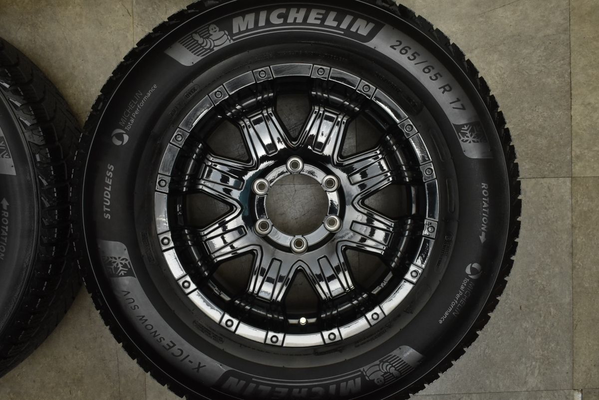 バリ溝 ロックケリー 17in 7.5J 25 PCD139.7 ミシュラン X-ICE SNOW SUV 265 65R17 プラド ハイラックス サーフ 可 MERCADOAVALIA_COM_BR