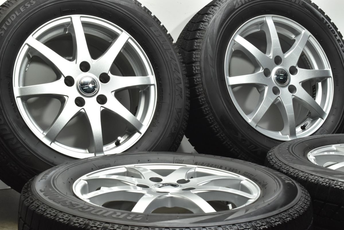 【美品】ラポルタ 16in 6.5J +38 PCD114.3 ブリヂストン ブリザック VRX 215/65R16 アルファード エクストレイル エルグランド CX-30