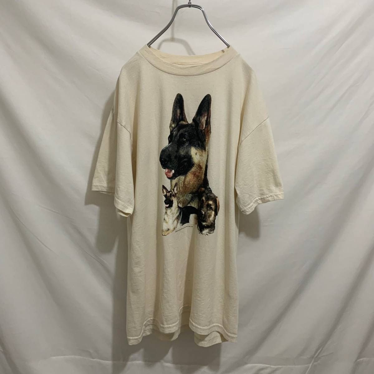 90s 犬T 半袖 Tシャツ シェパード プリントT ドッグプリント L - メルカリ