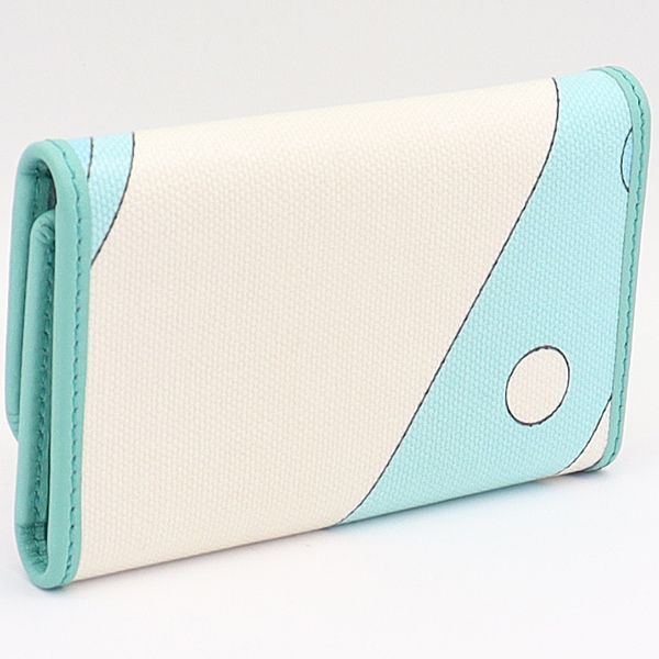 美品 エミリオ プッチ 6連キーケース 白×ブルーマルチカラー KYM