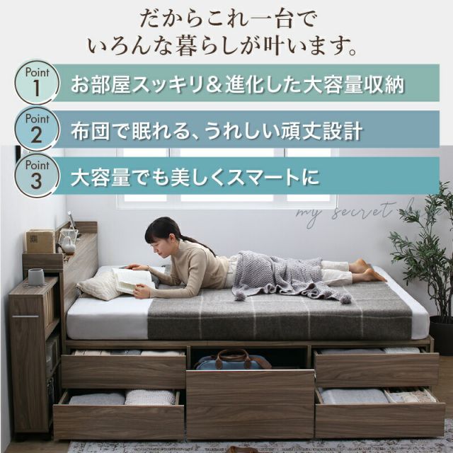 【ベアーズ】 ダブルベッド 匠モデルマットレス付 ブラック/ブラック ダブルベッド 高級レザーベッド ブラック マットレス付き 黒