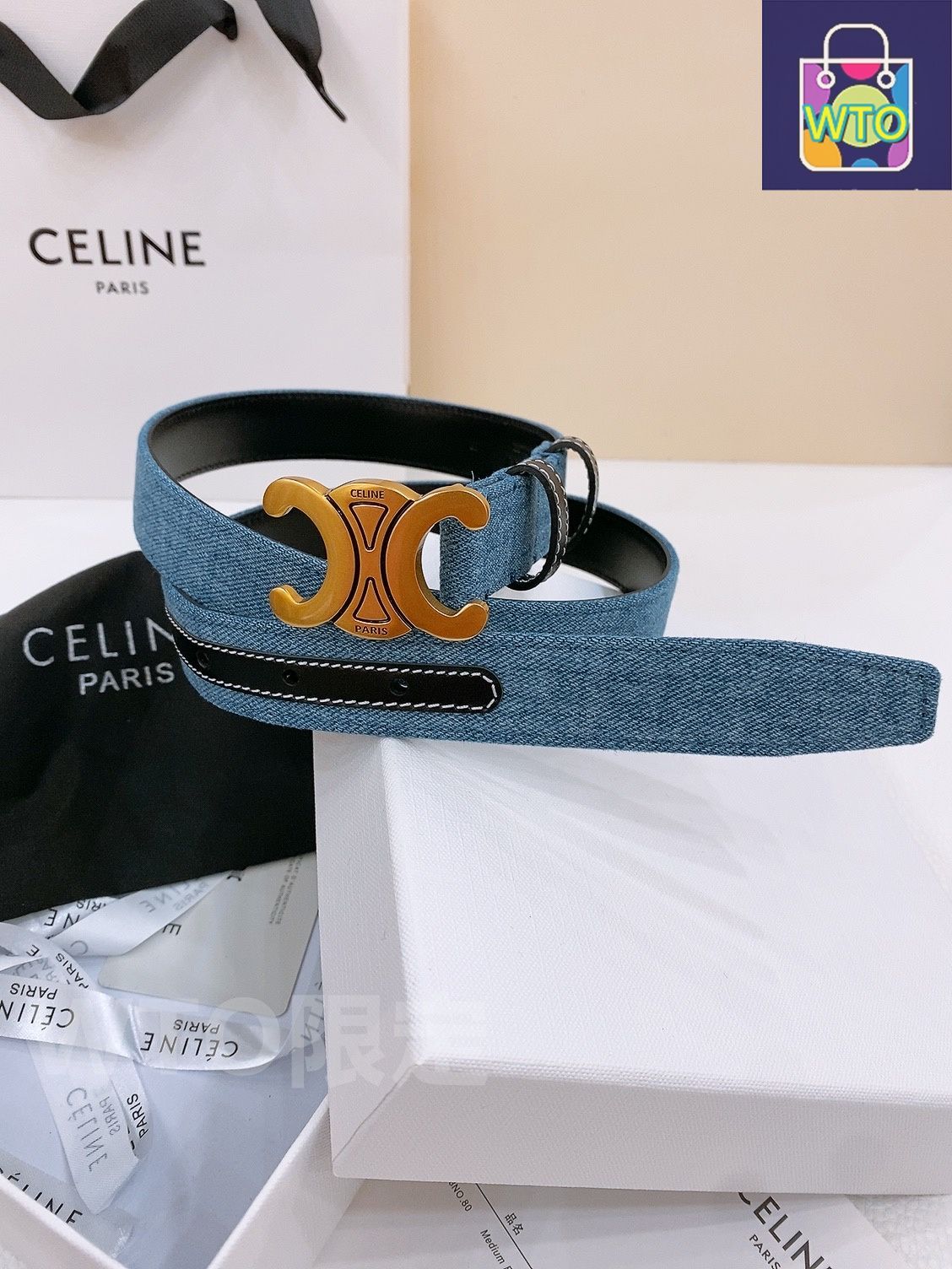 CELINE デニムベルト ロゴポーチ付き 今日特価】Celine セリーヌ 24 中号 デニムベルト - メルカリ