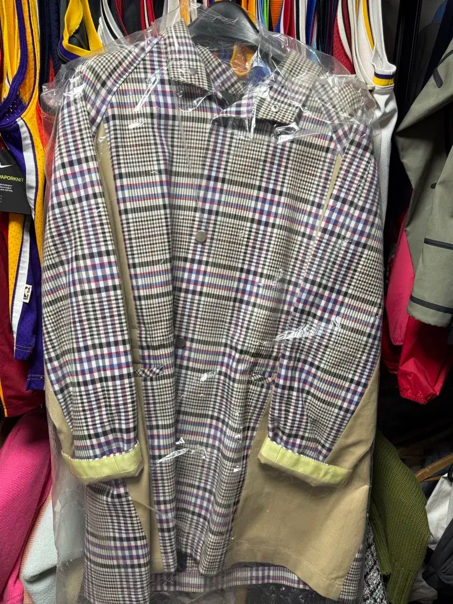 SYSTEM homme チェック トレンチ コート ジャケット