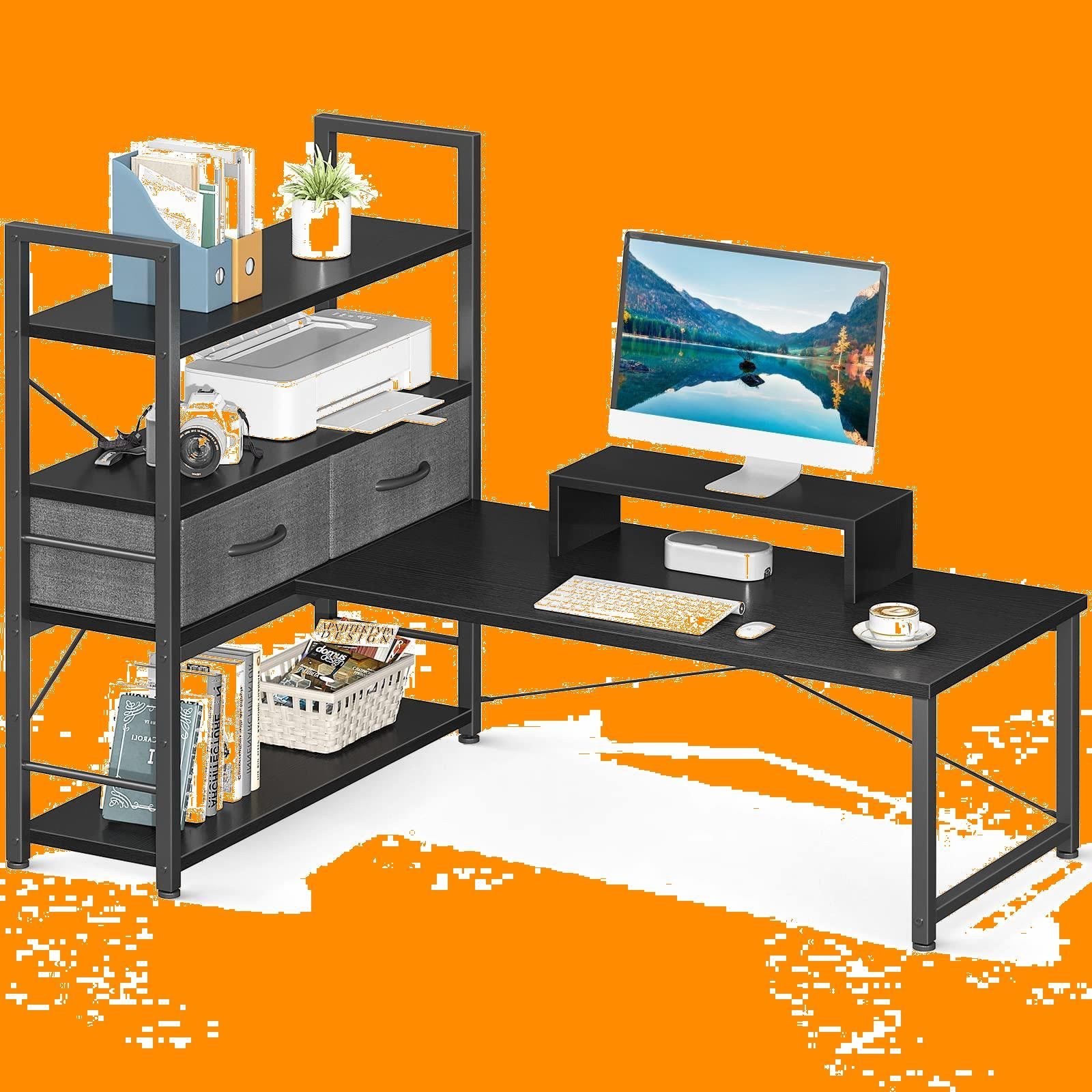 ODK ローデスク パソコンデスク ロータイプ 幅120cm 引き出し付き