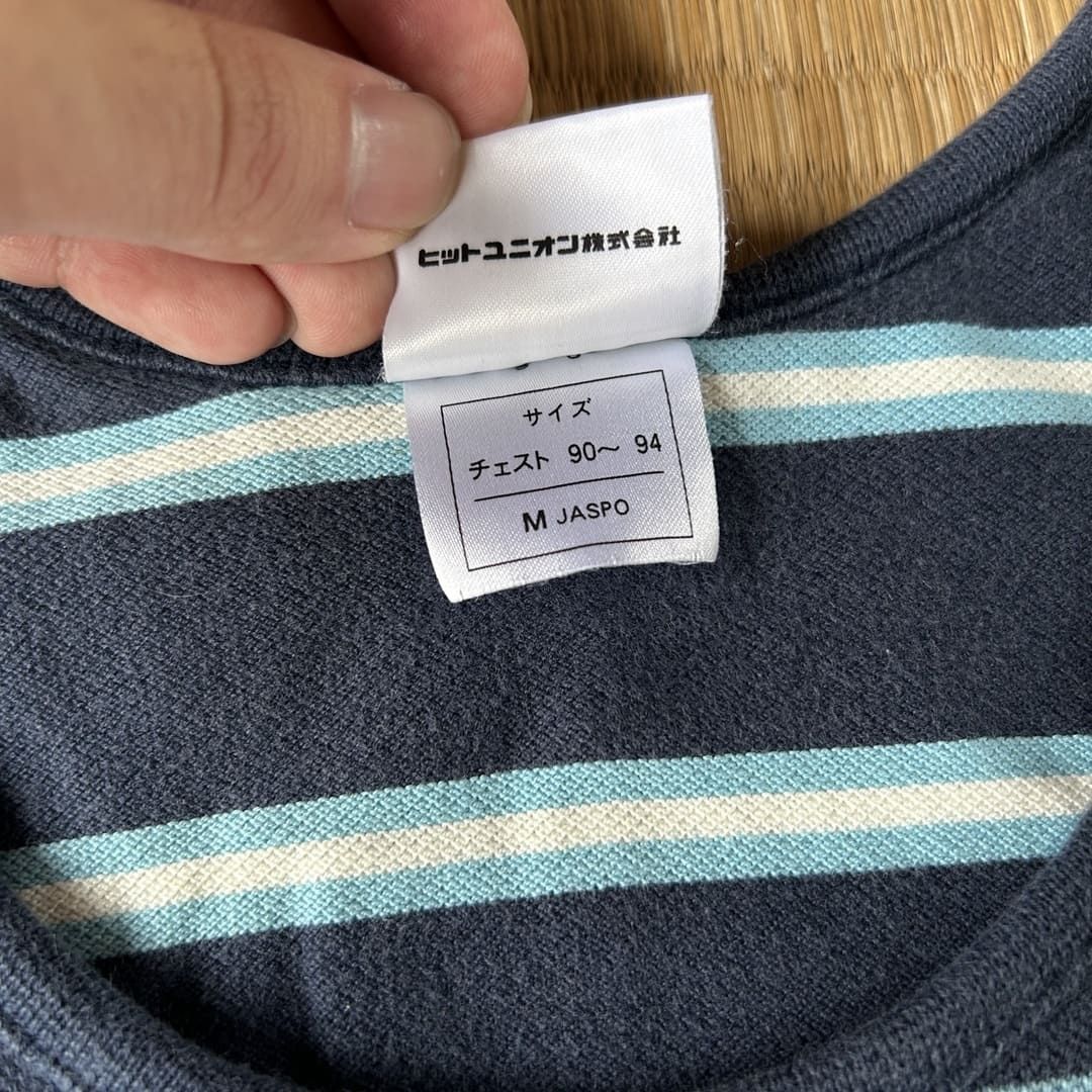 PUMA プーマ タンクトップ 総柄 ボーダー 刺繍ロゴ ネイビー