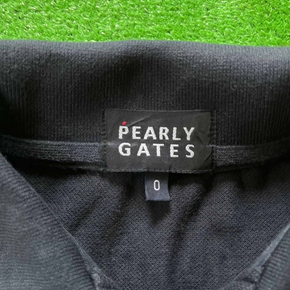 PEARLY GATES - パーリーゲイツ ポロシャツ 半袖 ロゴプリント コットン混 ブルー 青 黒 4 Pe格子サッカー半袖ポロシャツ | PEARLY GATES（パーリーゲイツ