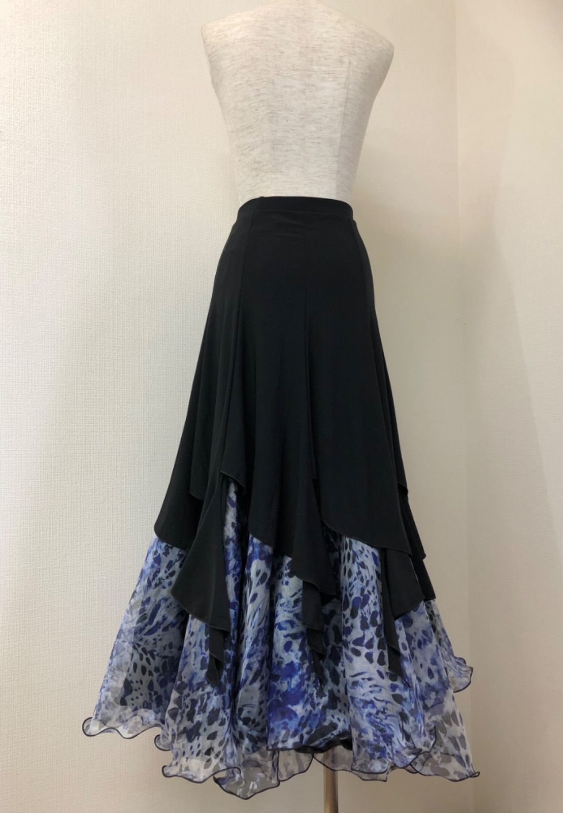 新品》社交ダンス オーガンジーミックス セットアップドレス