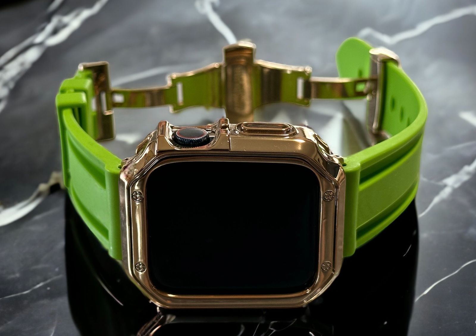 GB@Apple Watch キラキラ ステンレスカバー ラバーベルト バンド GB@Apple Watch キラキラ ステンレスカバー ラバーベルト バンド