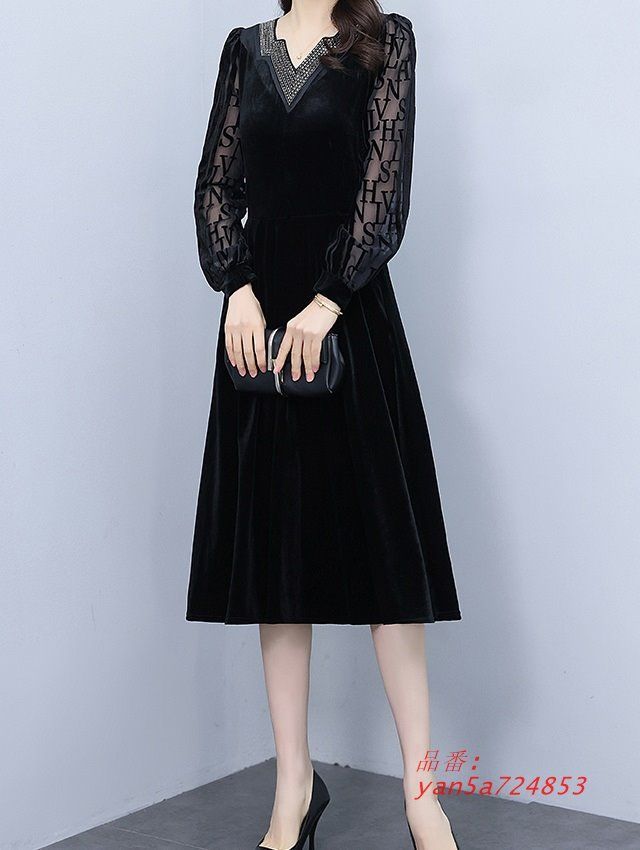 フォーマル ワンピース 卒業式 ワンピース 母 卒園式 ママ 謝恩会 ワンピース ワンピース 卒業 ワンピース セレモニー パーティー 長袖 フォーマルワンピース yan5a724853