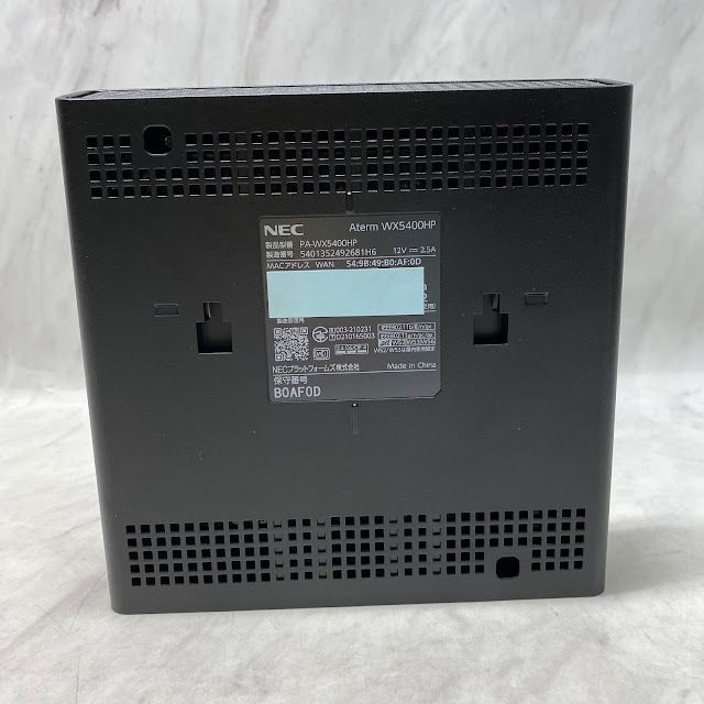美品】NEC Wi-Fi PA-WX5400HP 無線LANルータ dual_band Aterm NEC