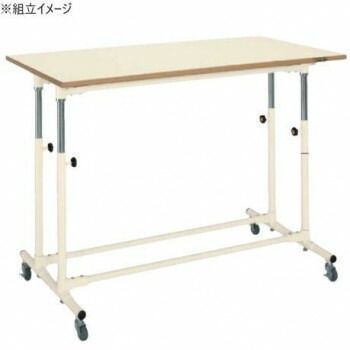 サカエ 軽量セルワーク作業台移動式 ポリエステル天板 1200×600×700mm アイボリー CL-1260WPI