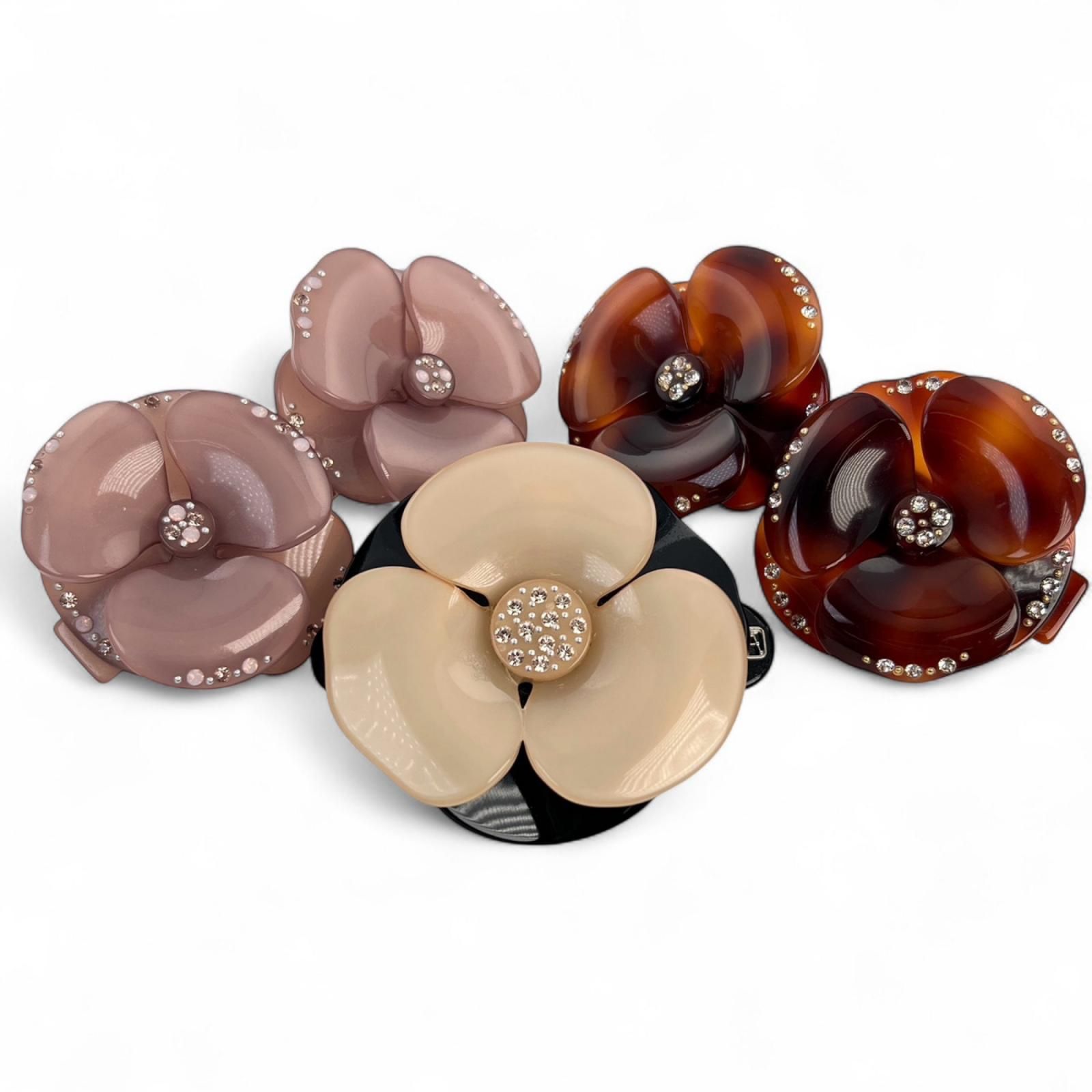 ▲ALEXANDRE DE PARIS アレクサンドル ドゥ パリ 3個セット バレッタ マルチカラー 保存袋付き フランス製 重量100g レディース