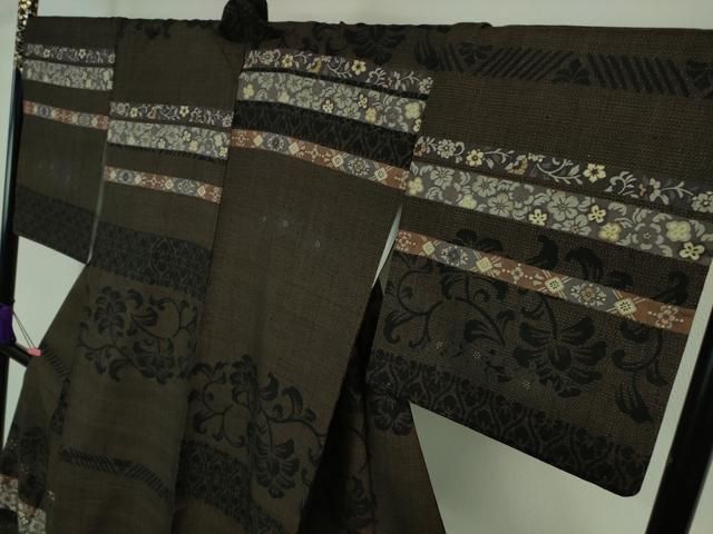 平和屋本店□極上 伝統工芸士 七代目 吉澤与市 訪問着 赤城紬 極み重ね  