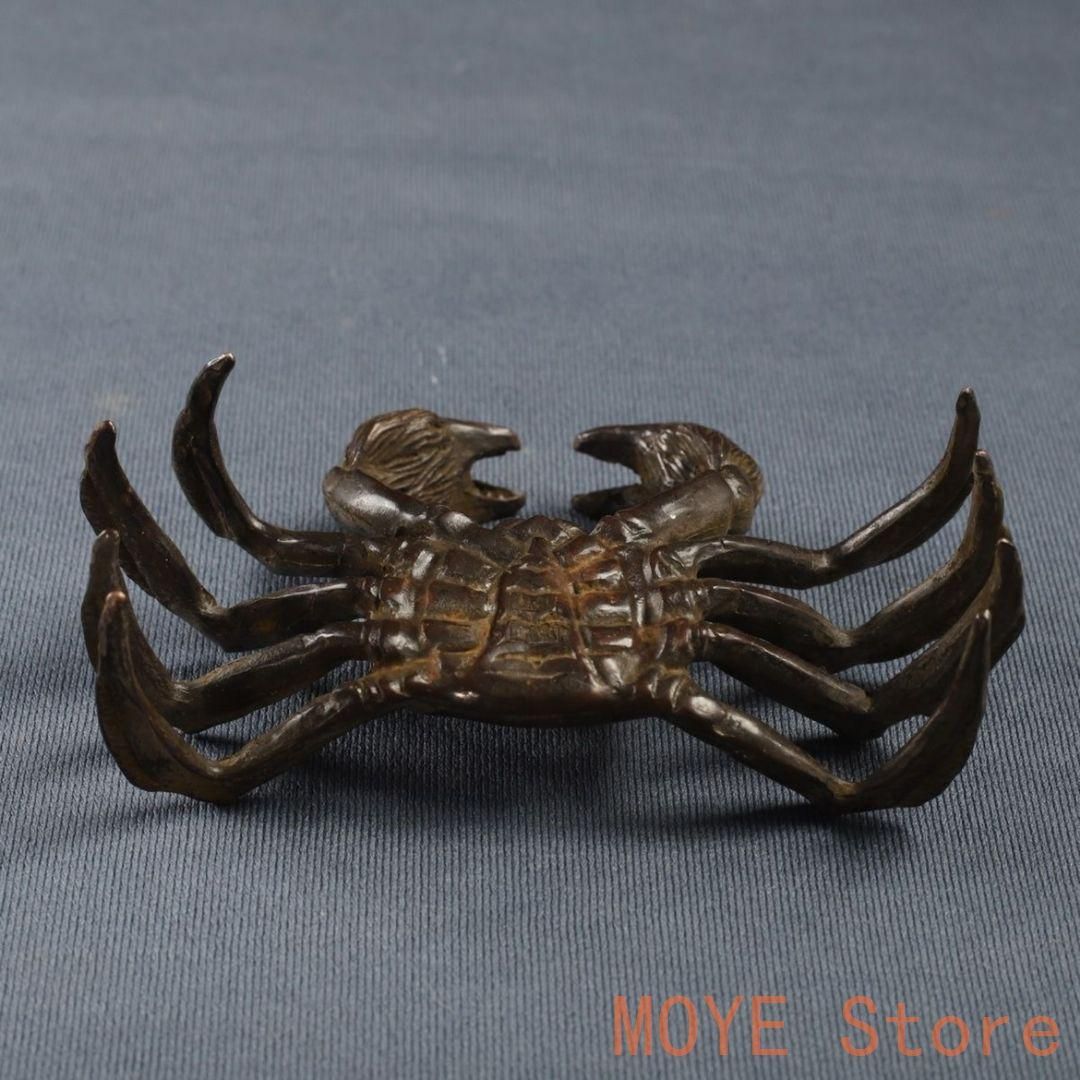 銅細工 カニ 茶寵 置物 装飾品 工芸品 美術品 銅 細工 茶道具 香